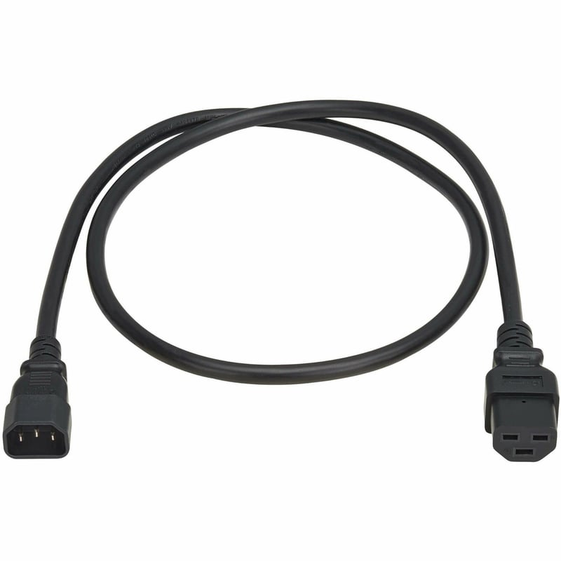 POWER CORD C14 C21 HEAVY-DUTY 15A 250V 14 AWG 4FT BLACK - Thumbnail 1