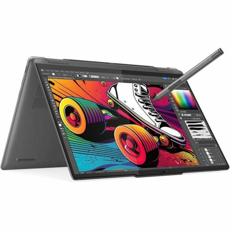 Lenovo Yoga 7 14IML9 83DJ0002US 14" Touchscreen Convertible 2 in 1 Notebook - WUXGA - 60 Hz - Intel Core Ultra 7 155U - 16 GB - 1 TB SSD - English (US) Keyboard - Storm Gray - Thumbnail 3