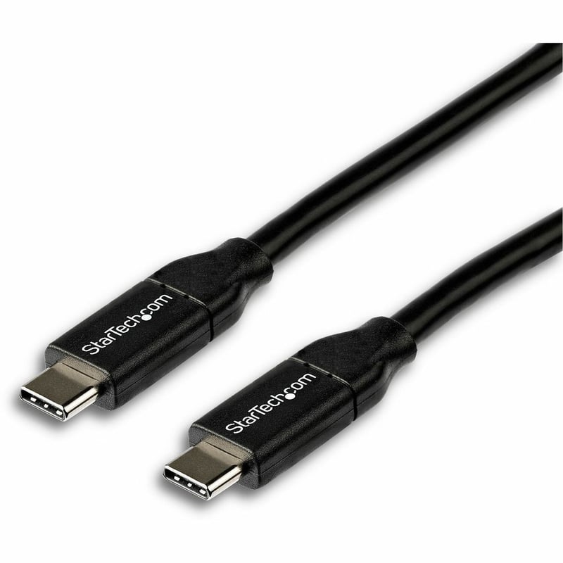 StarTech.com 2m 6 ft USB C to USB C Cable w/ 5A PD - M/M - USB 2.0 - USB-IF Certified - USB Type C Cable - USB C Charging Cable - USB C PD Cable - Thumbnail 1