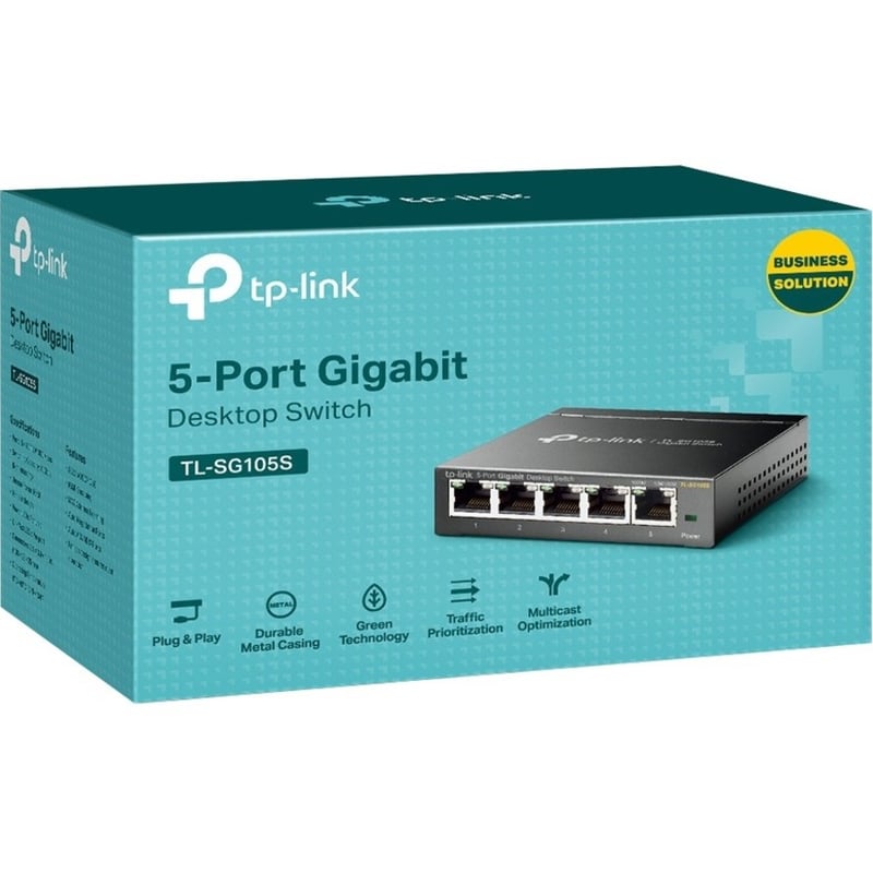 TP-Link TL-SG105S - 5 Port Gigabit Ethernet Switch - Thumbnail 3