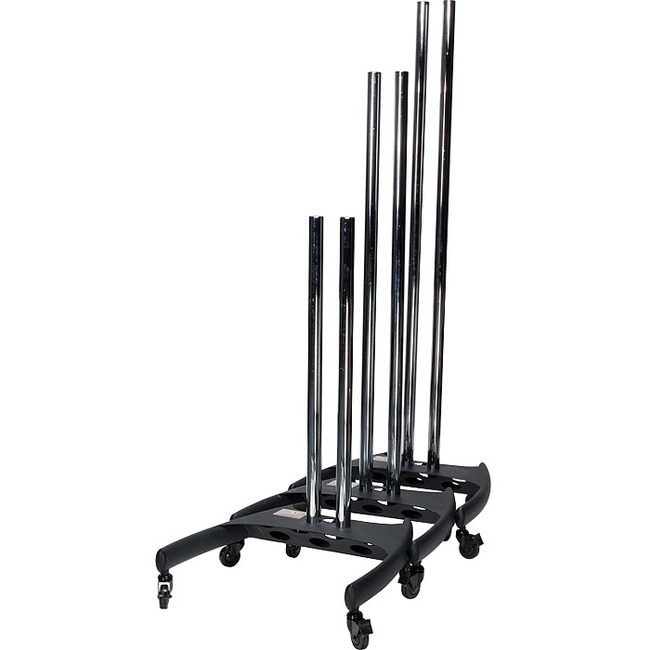 Premier Mounts Dual Pole Cart Base with Nesting Capability and PSD-HDCA Mount Adapter