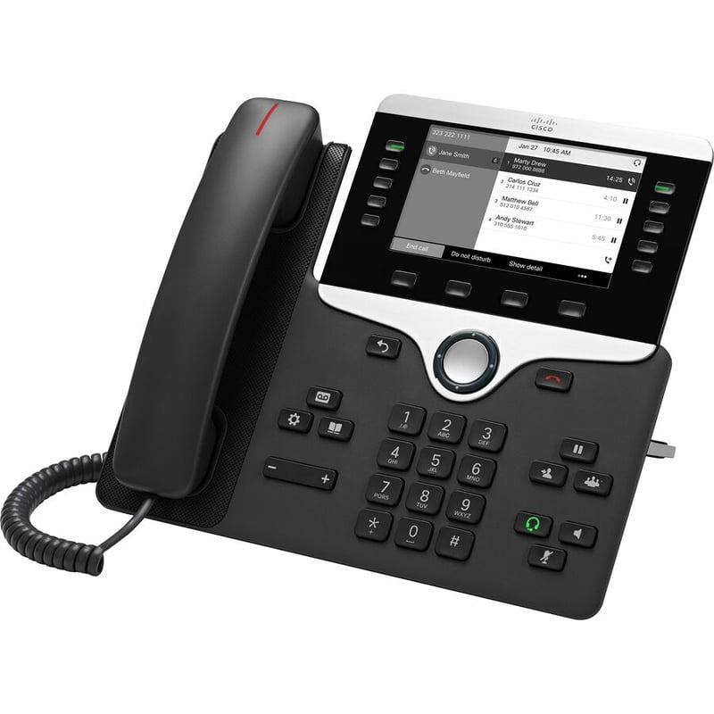 Cisco 8811 IP Phone - Corded - Wall Mountable, Desktop - Charcoal - Thumbnail 2