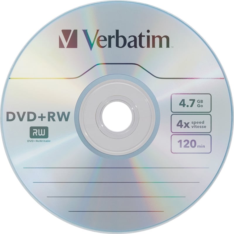 Verbatim DataLifePlus 94839 DVD Rewritable Media - DVD+RW - 4x - 4.70 GB - 10 Pack Slim Case - Thumbnail 2