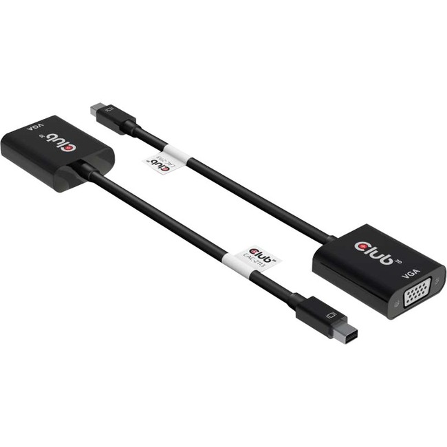 Club 3D MiniDisplayPort to VGA Black Active Adapter M/F - Thumbnail 1