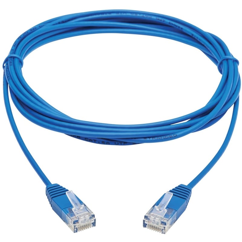 Eaton Tripp Lite Series Cat6a 10G Molded Ultra-Slim UTP Ethernet Cable (RJ45 M/M), Blue, 10 ft. (3.05 m) - Thumbnail 2