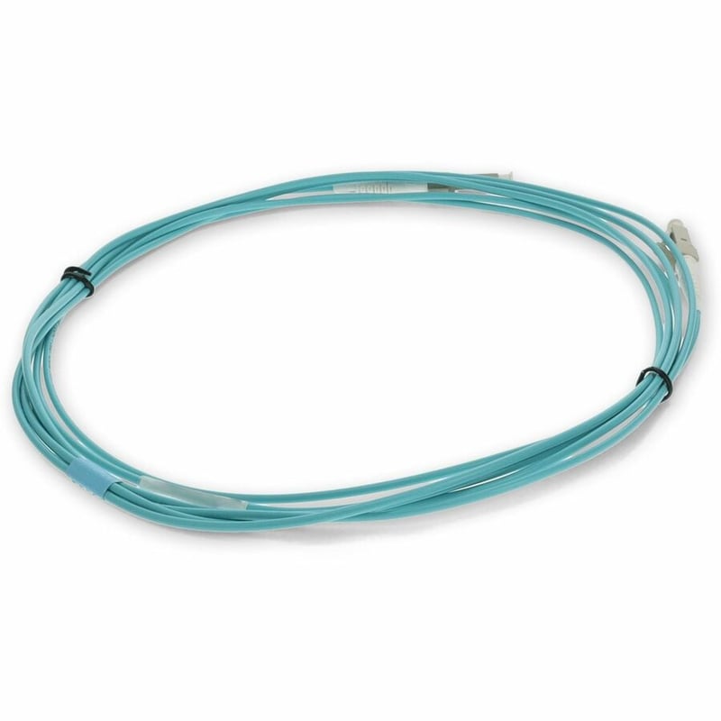 AddOn 1.5m LC to LC Aqua OM4 Simplex OFNR (Riser-Rated) Fiber Patch Cable - Thumbnail 5
