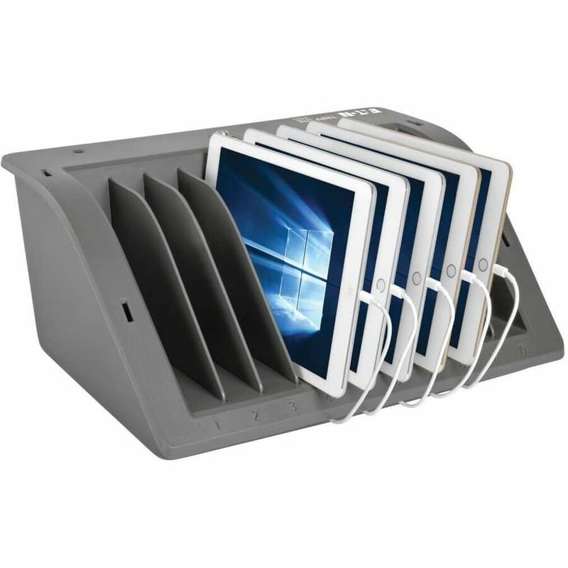 Tripp Lite by Eaton 10-Device Desktop AC Charging Station with Surge Protector for Tablets Laptops and E-Readers