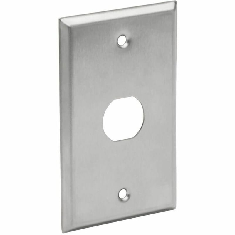 Tripp Lite by Eaton 1-Port Single Gang Faceplate Stainless Steel Industrial Grade IP44 TAA - Thumbnail 1