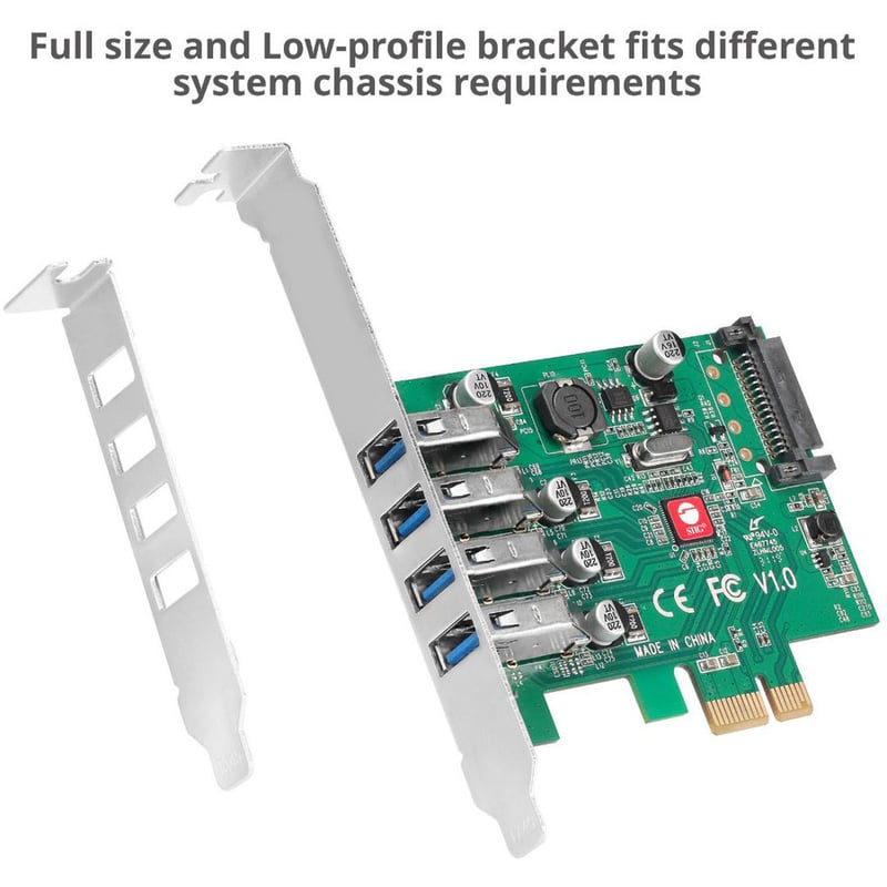 SIIG DP USB 3.0 4-Port PCIe Host Card - Thumbnail 4