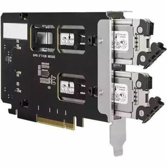 Icy Dock ToughArmor MB842MP-B Drive Enclosure PCI Express NVMe 4.0 - PCI Express 4.0 x8 Host Interface Internal - Black, Silver