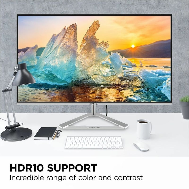 ViewSonic VX2776-4K-MHDU 27 Inch 4K IPS Monitor with Ultra HD Resolution, 65W USB C, HDR10 Content Support, Thin Bezels, HDMI and DisplayPort - Thumbnail 5