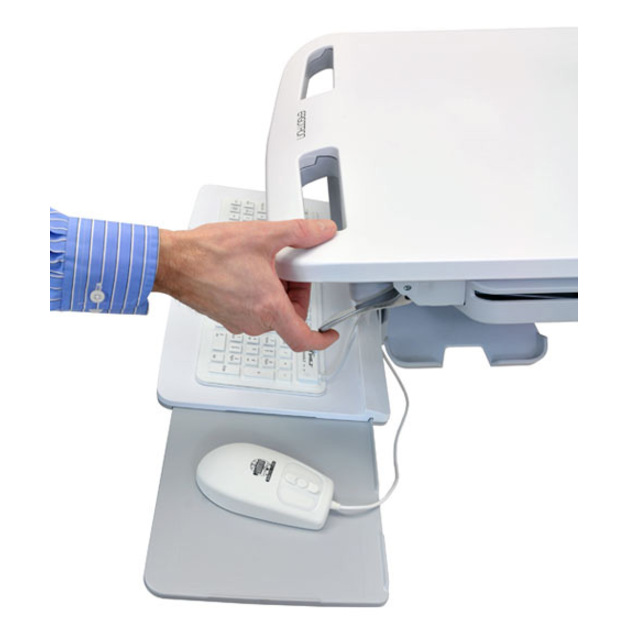 Ergotron StyleView Cart with LCD Arm, LiFe Powered, 1 Tall Drawer (1x1) - Thumbnail 2