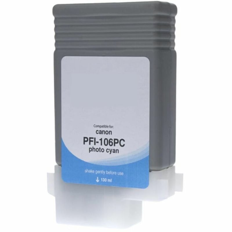 WF Non-OEM New Photo Cyan Wide Format Ink Cartridge for Canon PFI-106 (6625B001AA) - Thumbnail 1