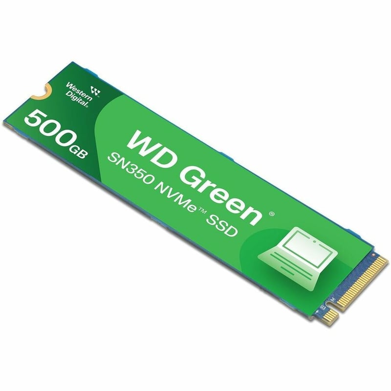 WD SN350 500 GB Solid State Drive - M.2 2280 Internal - PCI Express NVMe (PCI Express NVMe 3.0) - Green - Thumbnail 3