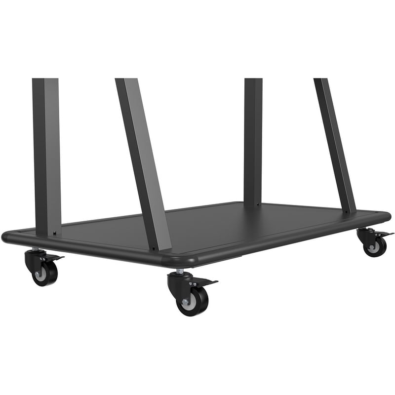MOBILE FLAT SCREEN FLOOR STAND STAND+TROLLEY BOX 1/2 BLACK - Thumbnail 4