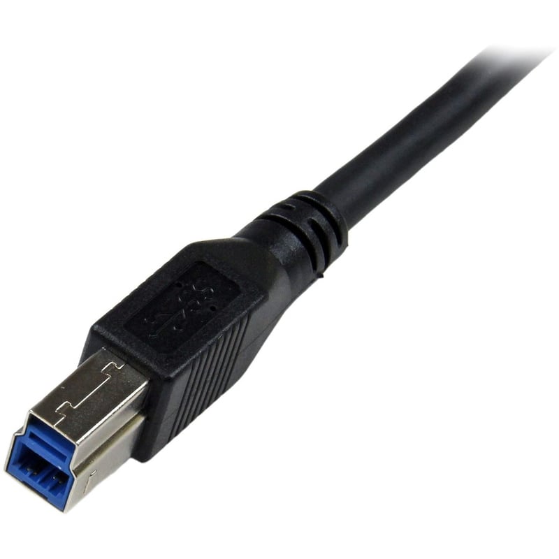 StarTech.com 1m Black SuperSpeed USB 3.0 (5Gbps) Cable - Right Angle A to B - M/M - Thumbnail 4
