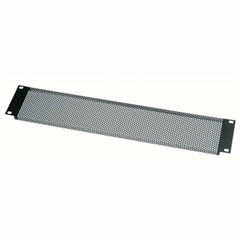 Middle Atlantic VT Series 2RU Flanged Vented Rack Panel - Perforated with 64% Open Area - Black