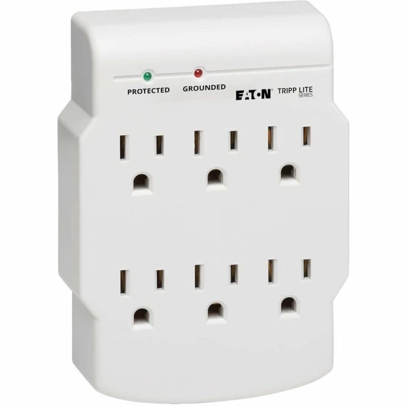 Eaton Tripp Lite Series Protect It! 6-Outlet Low-Profile Surge Protector, Direct Plug-In, 750 Joules, Diagnostic LED - Thumbnail 1