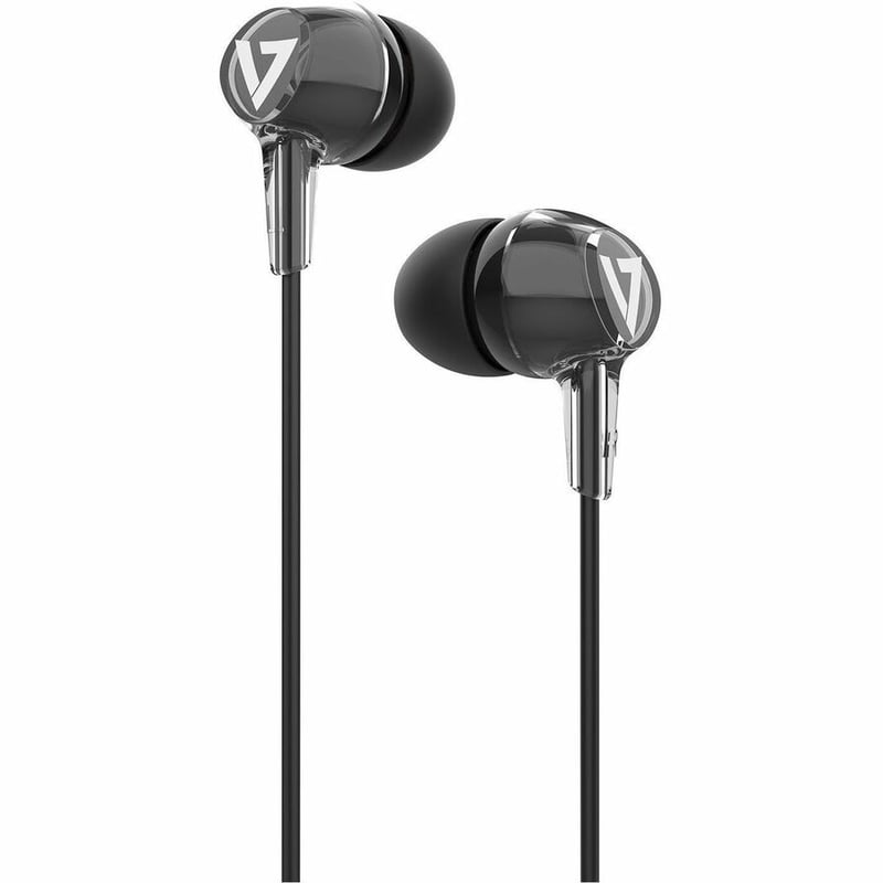 V7 3.5mm Noise Isolating Stereo Earbuds with In-line Mic, iPads, iPhones, iPod, Tablets, Smartphones, Laptop Computer, Chromebook, PC, Black - Thumbnail 5