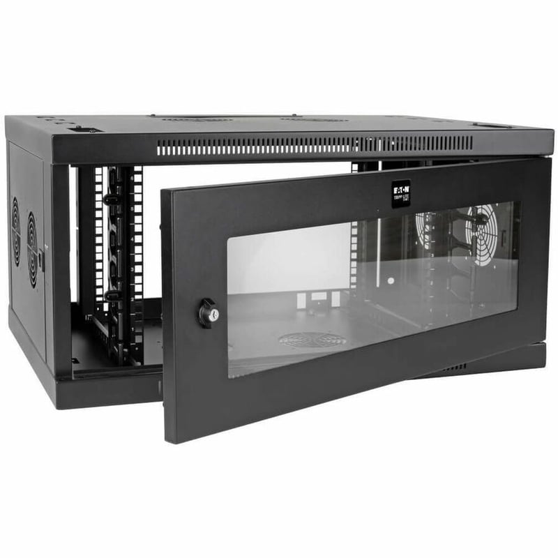 Tripp Lite by Eaton SmartRack 6U Low-Profile Switch-Depth-Plus Wall-Mount Mini Rack Enclosure Wide Acrylic Window - Thumbnail 3