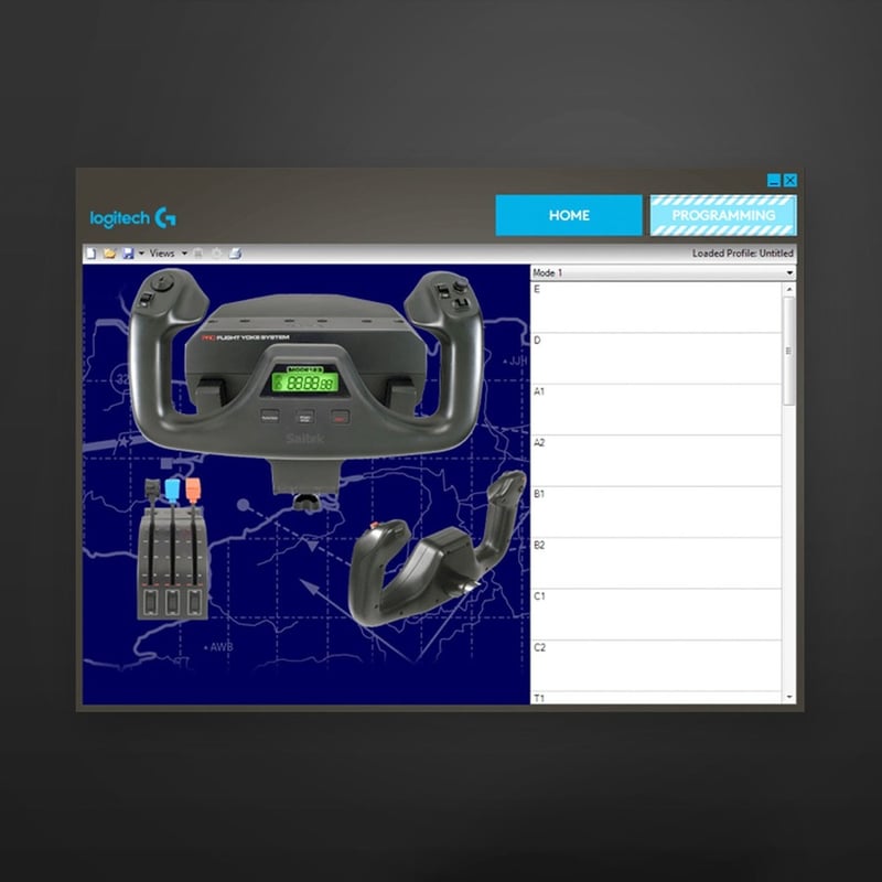 Saitek Flight Yoke System Professional Simulation Yoke and Throttle Quadrant - Thumbnail 3