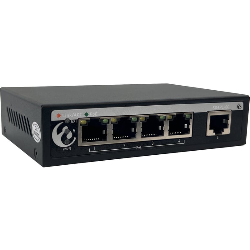 Amer Networks - 5ports 10/100Mbps PoE switch 65W af/at - Thumbnail 1