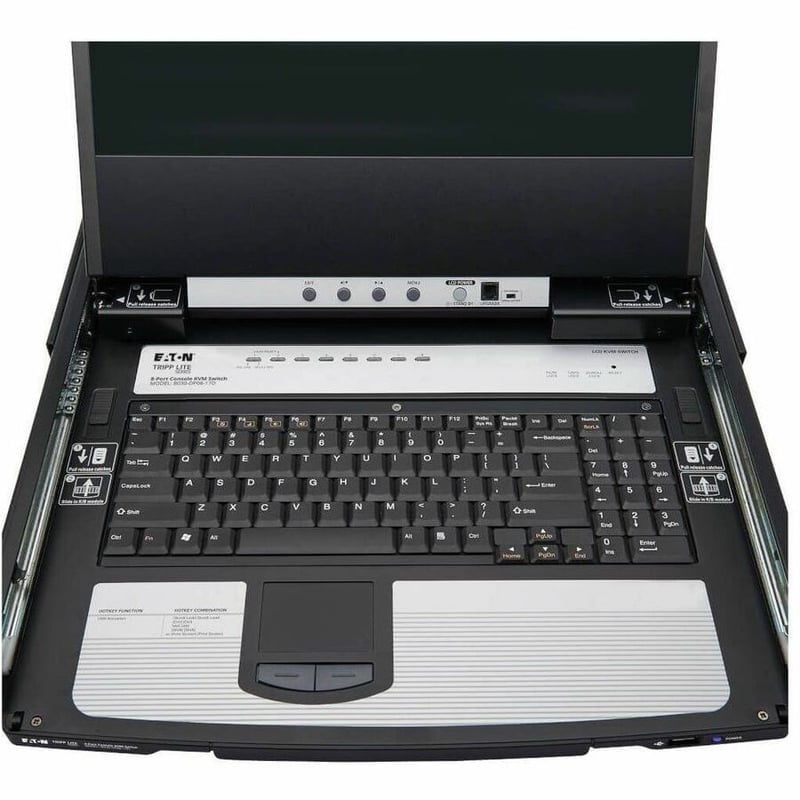 Tripp Lite by Eaton 8-Port NetDirector DisplayPort KVM Switch Console with 17 in. LCD Dual Rail 1U Rack-Mount - Thumbnail 3