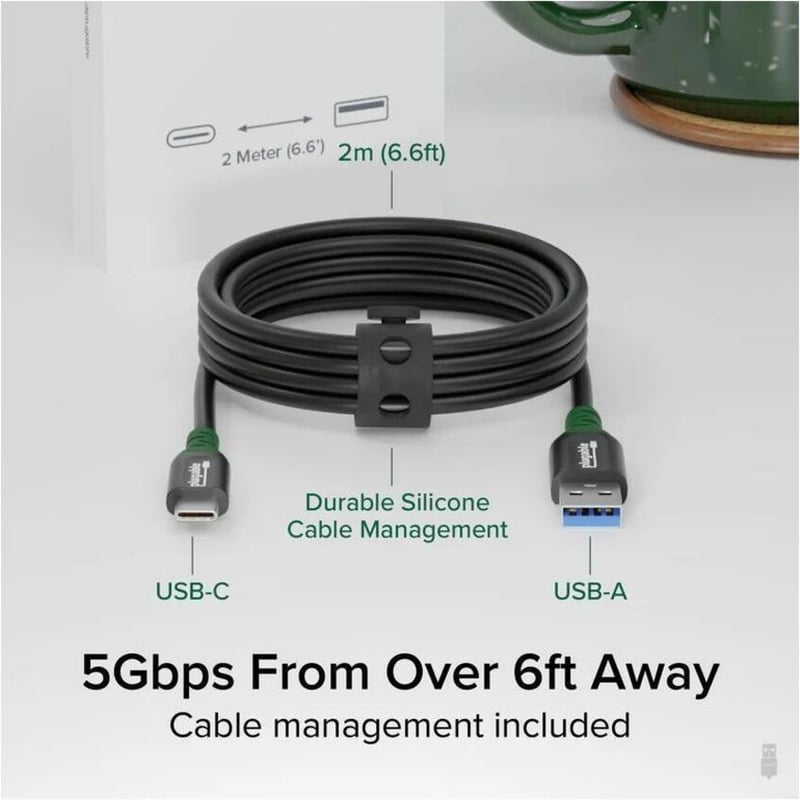 PLUGABLE USB-C TO USB-A CABLE PLUGABLE USB-C TO USB-A 5GBPS CABLE - Thumbnail 2