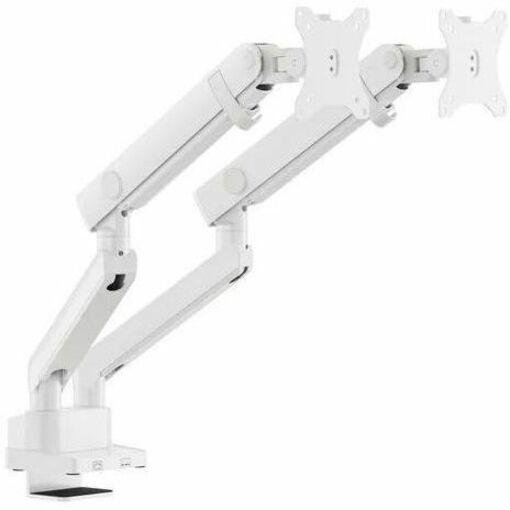DUAL MONITOR MOUNT (WHITE) ARTICULATING SPRING ARM - Thumbnail 4
