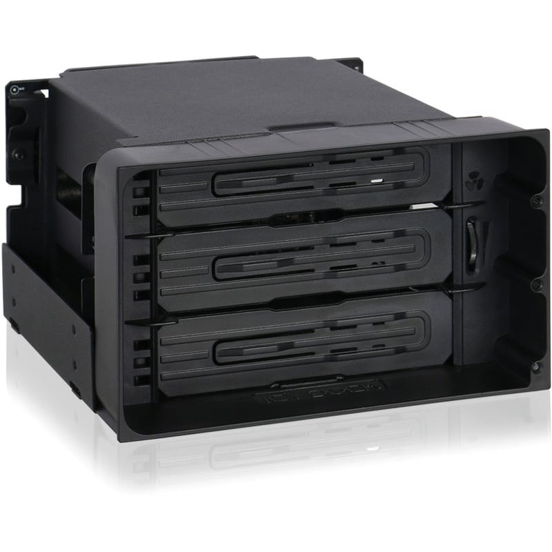 Icy Dock FlexiDOCK MB830SP-B Drive Enclosure for 5.25" - Serial ATA/600 Host Interface Internal - Black - Thumbnail 3