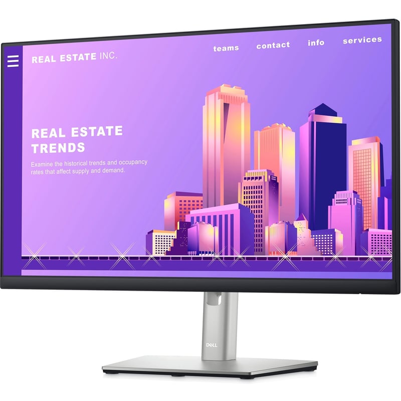 Dell P2422H 24" Class Full HD LED Monitor - 16:9 - Black, Silver - Thumbnail 1