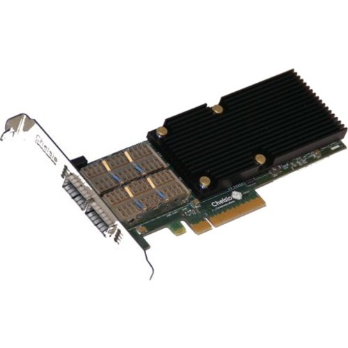 Chelsio 2-port 10/40GbE Low Profile UWire Adapter with PCI-E x8 Gen 3, QSFP connector