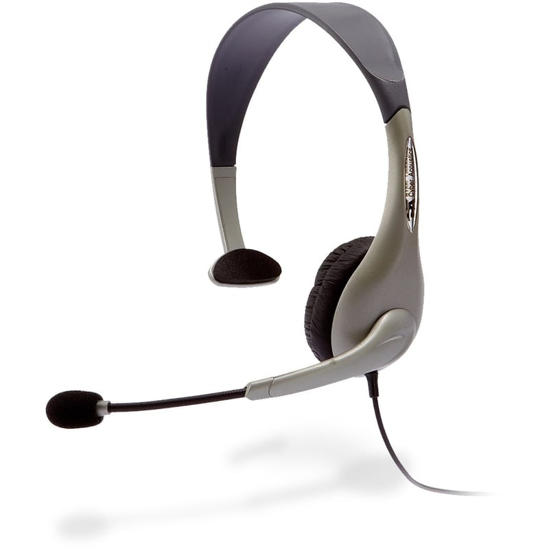 Cyber Acoustics AC-840 Usb Mono Headset Internet Communication & Boom Mic - Thumbnail 1