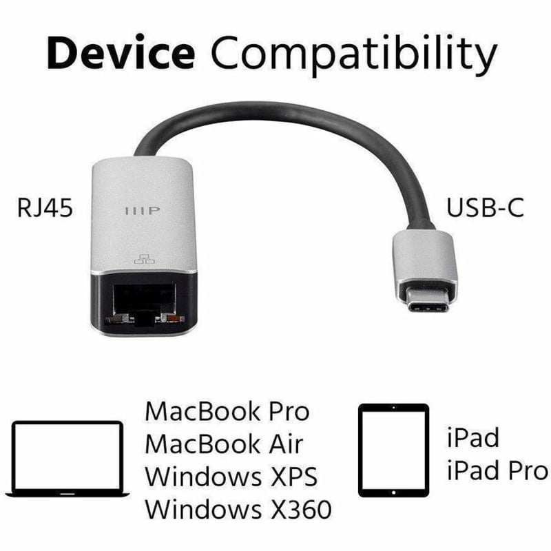 MONOPRICE CONSUL SERIES USB-C GIGABIT ETHERNET ADAPTER - Thumbnail 3