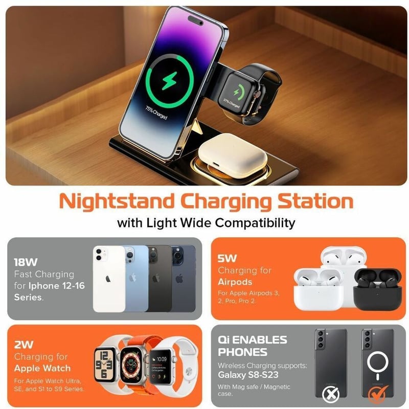 SPRACHT FLEXCHARGE 3 (3-IN-1 WIRELESS CHARGER STATIONARY) BLACK - Thumbnail 4