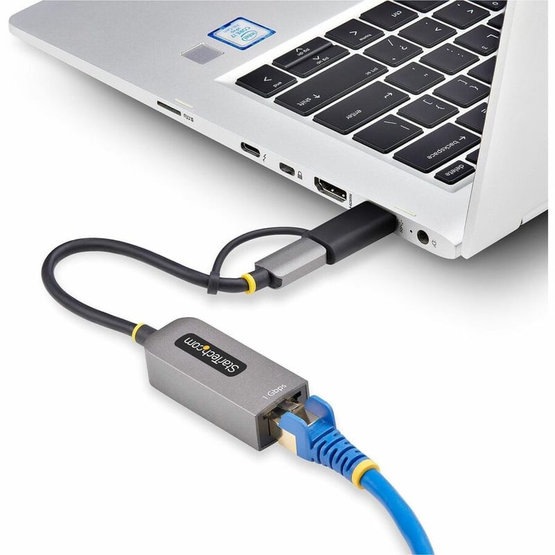USB-C TO ETHERNET ADAPTER WITH USB-A DONGLE 6IN 15CM CABLE - Thumbnail 3