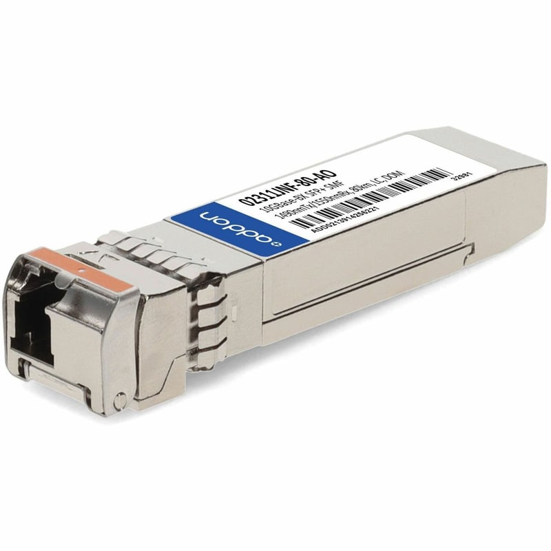 AddOn Huawei&reg; 02311JNF-80 Compatible TAA 10GBase-BX SFP+ Transceiver (SMF, 1490nmTx/1550nmRx, 80km, LC, DOM) - Thumbnail 1