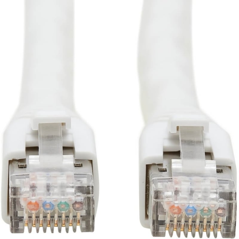 Eaton Tripp Lite Series Cat8 25G/40G-Certified Snagless Shielded S/FTP Ethernet Cable (RJ45 M/M), PoE, White, 3 ft. (0.91 m) - Thumbnail 3