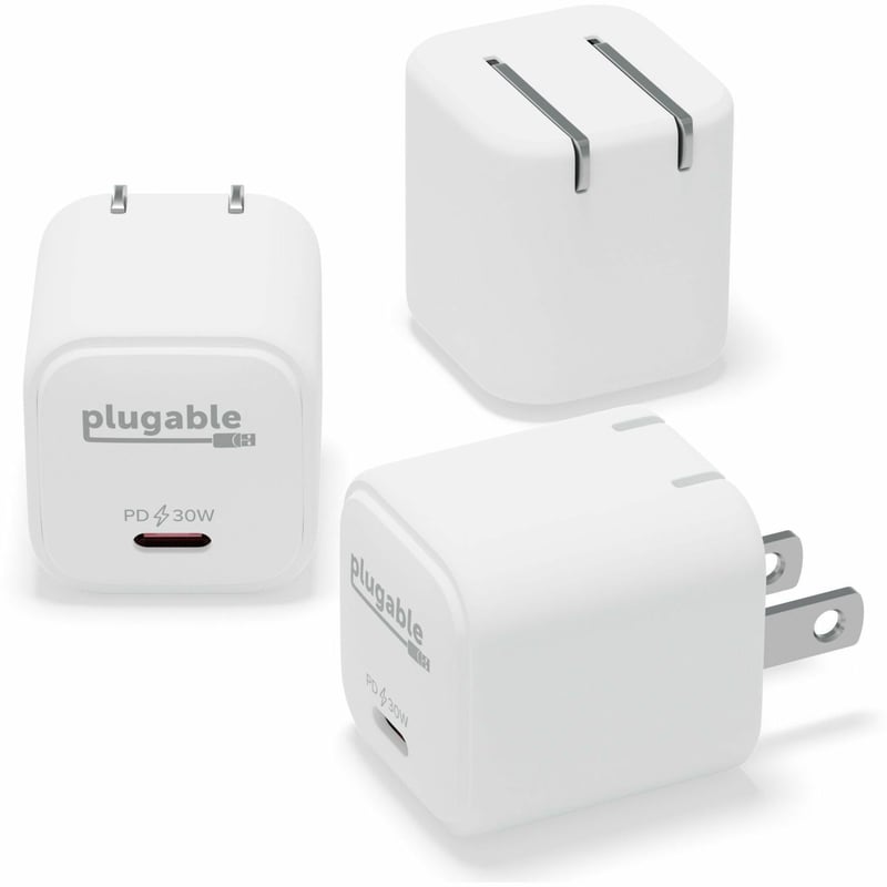 3PK PLUGABLE GAN USB C CHARGER BLOCK 30W PORTABLE CHARGER - Thumbnail 1