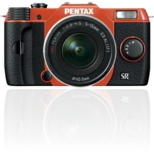 Pentax Q10 12.4 Megapixel Mirrorless Camera with Lens - 0.20" - 0.59" - Orange, Black - Thumbnail 1