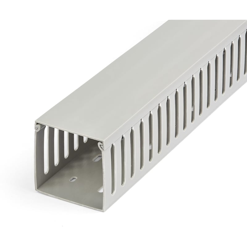 StarTech.com Cable Management Raceway with Cover 3"(75mm)W x 3"(75mm)H, 6.5ft(2m) length, 3/8"(8mm) Slots, Wall Wire Duct, UL Listed - Thumbnail 1