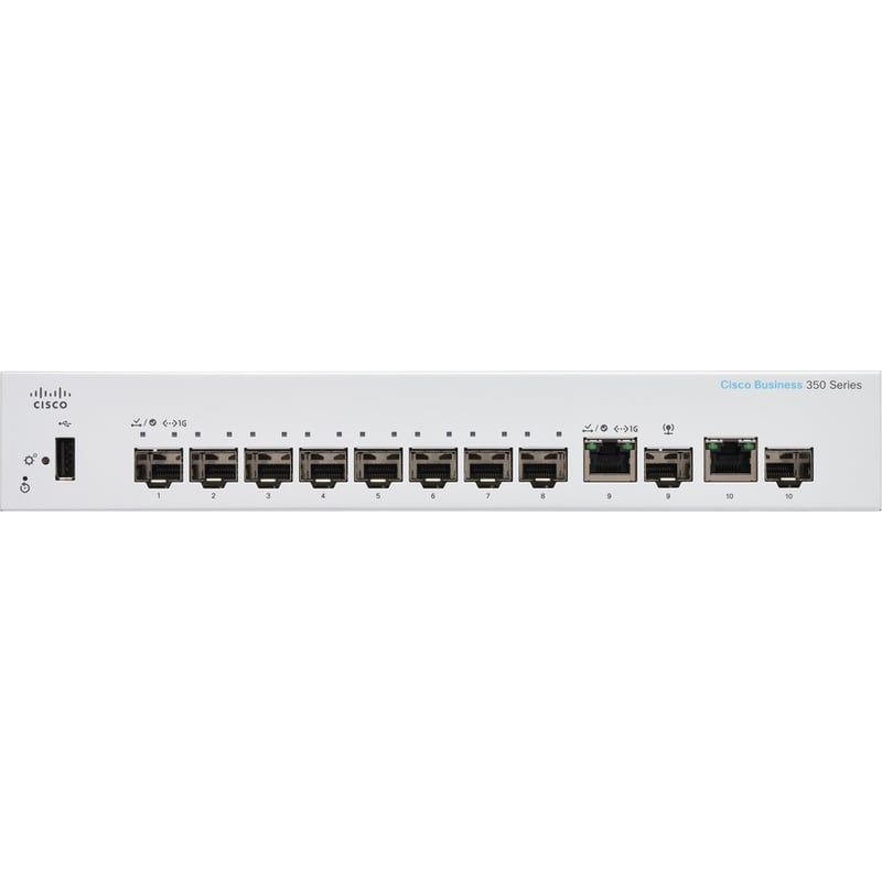 CBS350 MANAGED 8-PORT SFP, EXT PS, 2X1G COMBO - Thumbnail 2