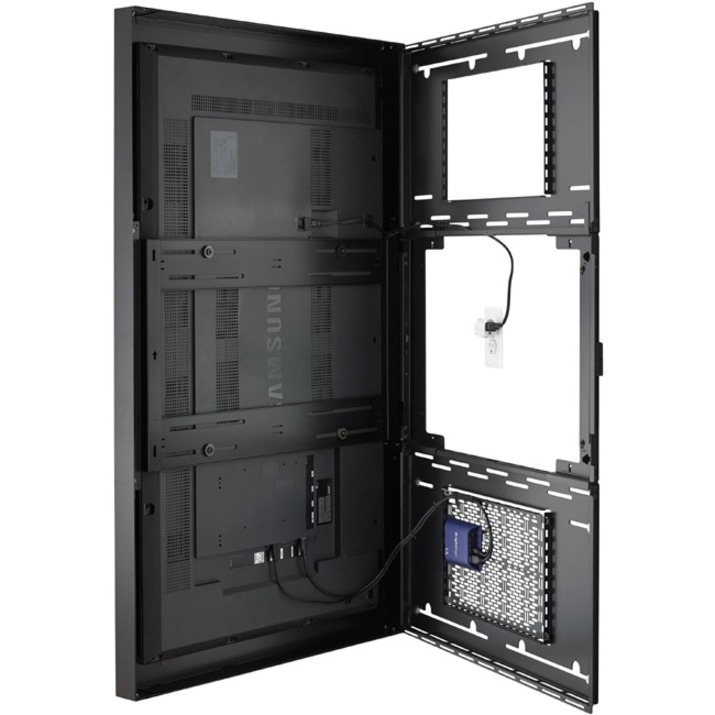 Chief Impact On-Wall Kiosk with Protective Glass - Portrait 46 Inch Black - Thumbnail 2