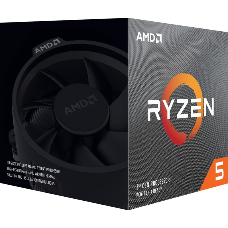 AMD RYZEN 5 3600XT W/ WRAITH SPIRE COOLER BOXED AM4 35MB - Thumbnail 1