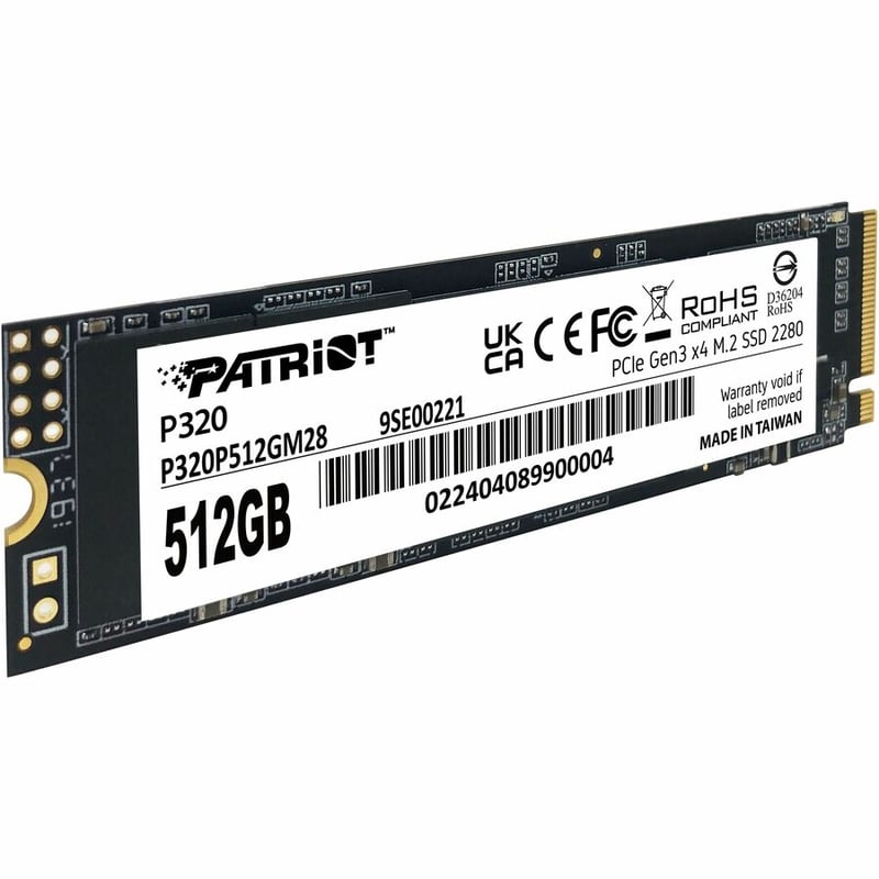 PATRIOT P320 512GB M.2 2280 PCIE GEN3 X4 SSD - Thumbnail 3