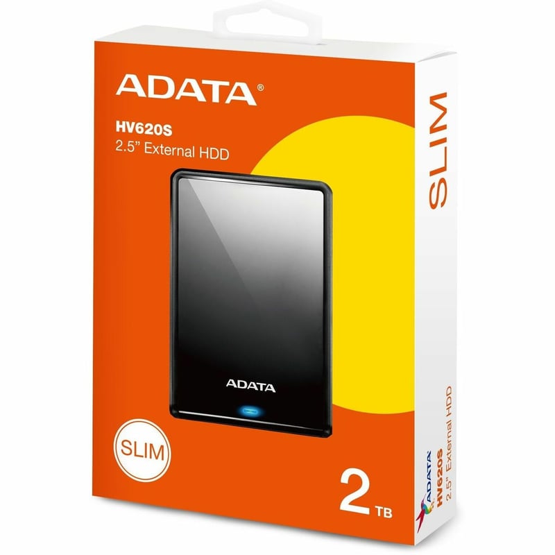 Adata HV620S 2 TB Portable Hard Drive - External - Black - Thumbnail 1