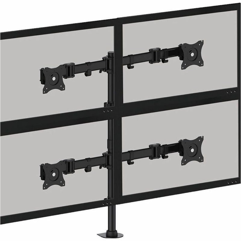 Kantek MA240 Mounting Arm for Monitor - Black - Thumbnail 2