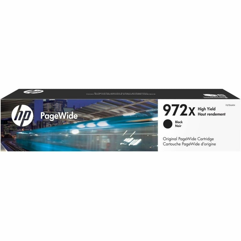 HP 972X (F6T84AN) Original High Yield Page Wide Ink Cartridge - Single Pack - Black - 1 Each - Thumbnail 1