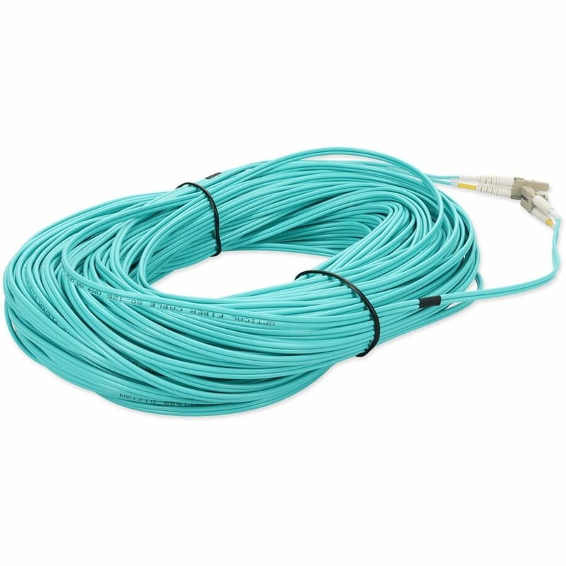 AddOn 79m LC to LC Aqua OM4 Duplex OFNP (Plenum-Rated) Fiber Patch Cable - Thumbnail 5