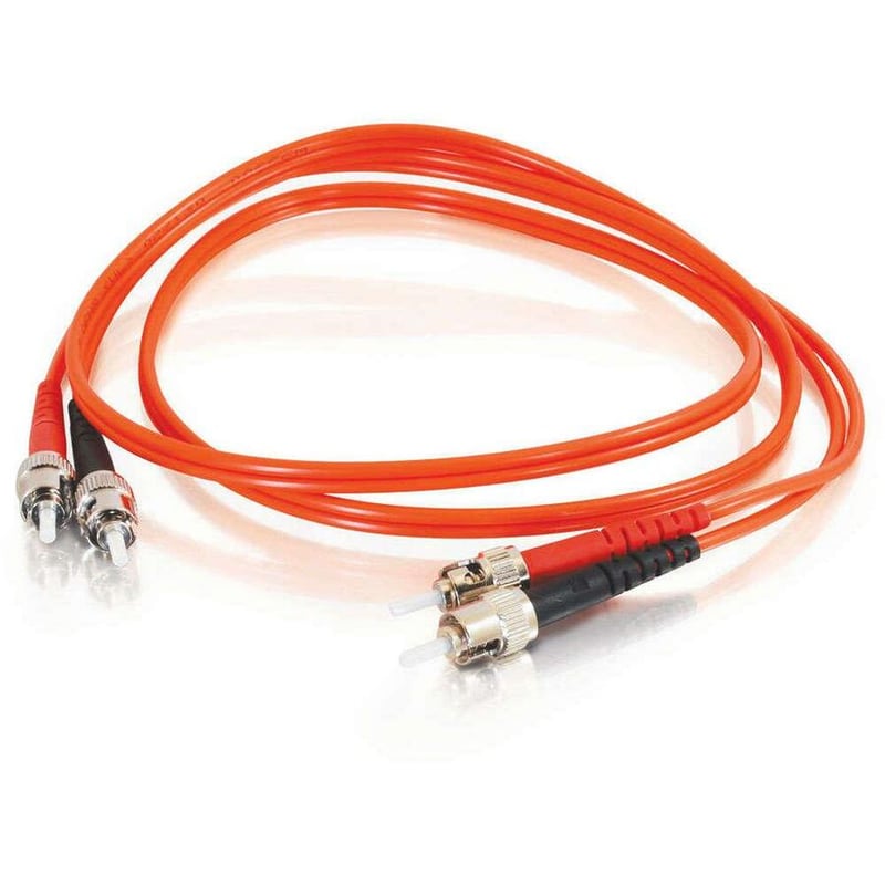 C2G 30m ST-ST 62.5/125 Duplex Multimode OM1 Fiber Cable - Orange - 98ft - Thumbnail 2